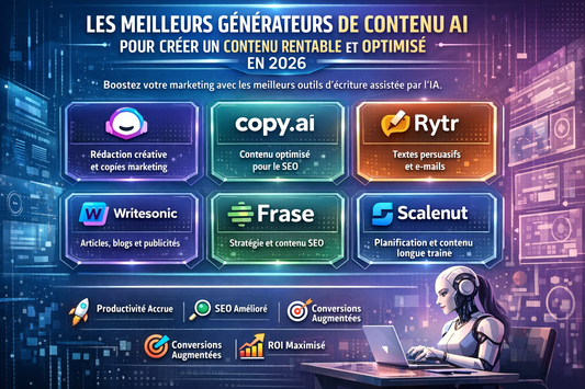 Les meilleurs générateurs de contenu AI pour créer un contenu rentable et optimisé en 2026
