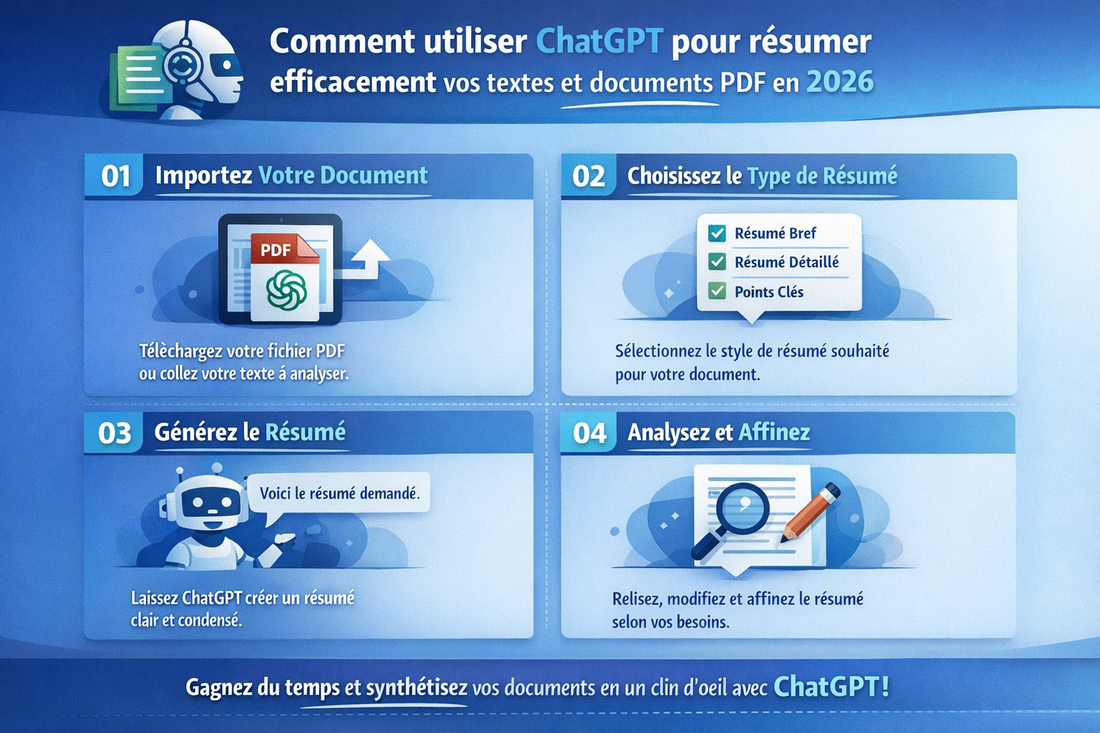 Comment utiliser ChatGPT pour résumer efficacement vos textes et documents PDF en 2026